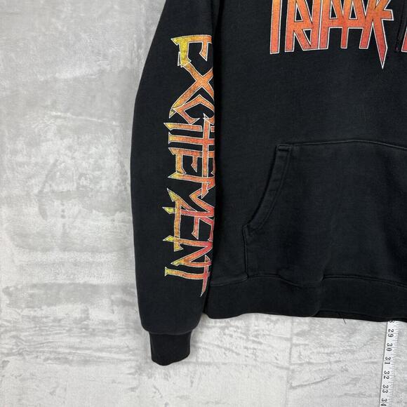 Trippie Redd Excitement Tour Hoodie Black Graphic Pullover Y2K Size M Metal VTG - Picture 5 of 9